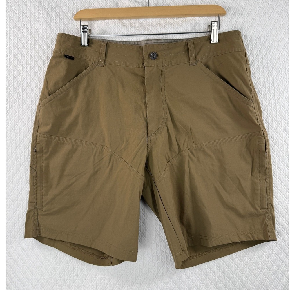 Kuhl Renegade Shorts Mens 35 Brown Khaki Hiking Outdoor Cargo Technical 5121